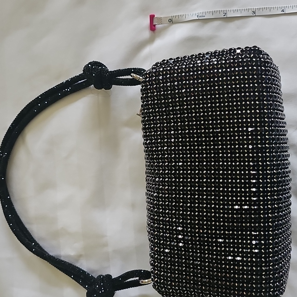 Black Beaded Bag Elegant Women's - Picture 4 of 7
